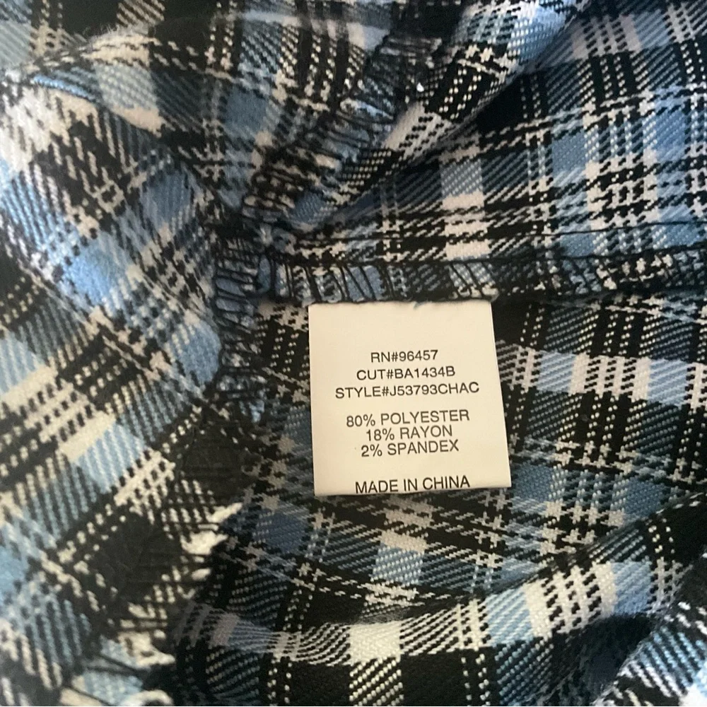 Love on a Hanger Plaid A-Line Mini Skirt in Black, Gray & Light Blue - Picture 9 of 9